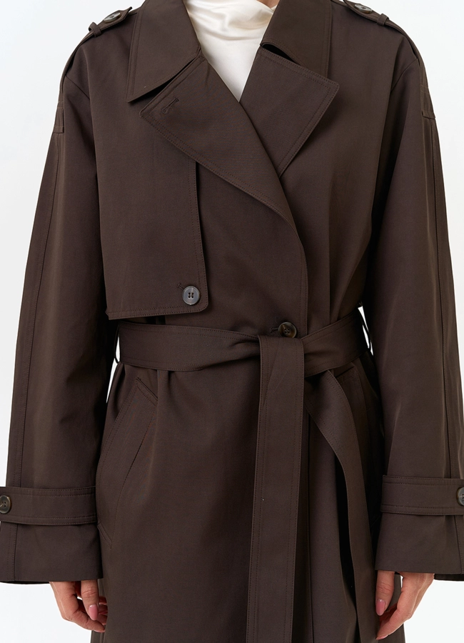 Женский плащ с поясом модель № 32820 универмаг малина