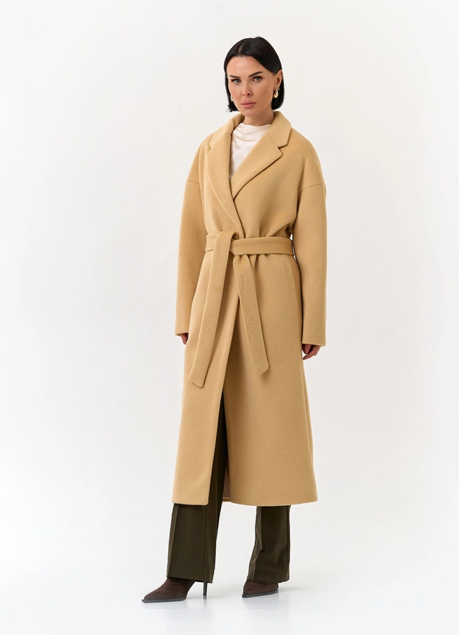 Женское пальто с английским воротником модель № 32810 в рассрочку