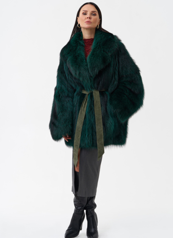 Шуба из енота летучая мышь