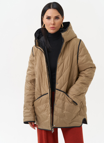 Женская двухсторонняя куртка с капюшоном