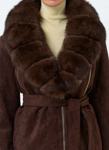 Женская куртка из эко замши фото