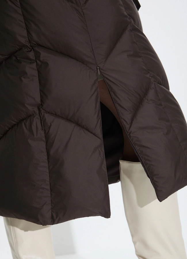 Женский пуховик с капюшоном модель № 33748 универмаг малина фото